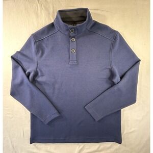 Age Of Wisdom Button Pullover‎ Sweater Navy Men's Large